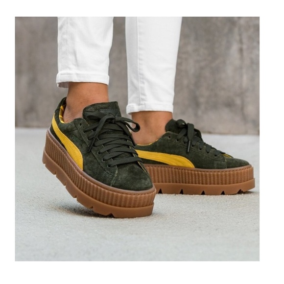 fenty by rihanna suede cleated creeper